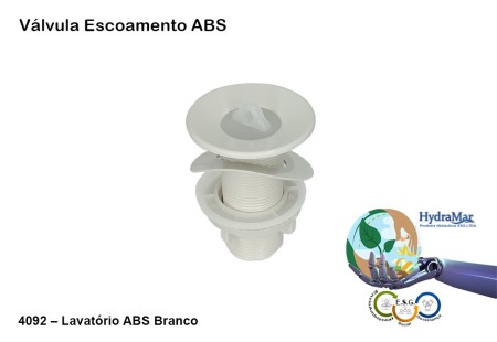 Válvula Escoamento ABS Branco - 4092 - Imagem 2
