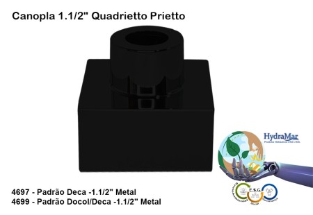 Canopla 1.1/2" Quadrietto Prietto - 4697 4699 - Imagem 2