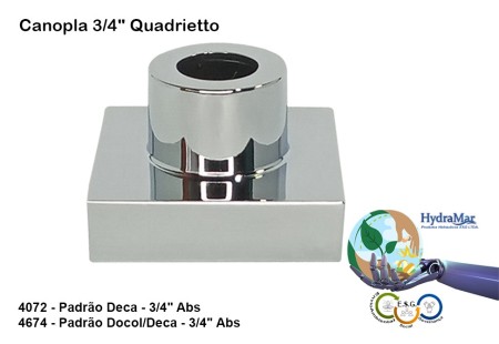 Canopla 3/4" Quadrietto - 4072 4674 - Imagem 2
