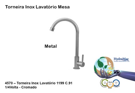 Torneira Inox Lavatório Mesa - 4570 - Imagem 2
