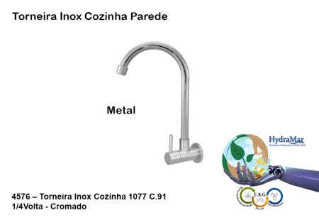 Torneira Inox Cozinha Parede - 4576 - Imagem 2
