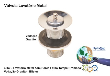 Válvula Lavatório Metal - 4662 - Imagem 2