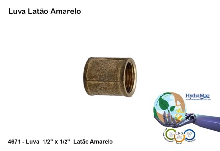 Luva Latão Amarelo - 4671 - Imagem 2