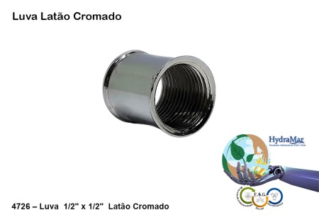 Luva Latão Cromado - 4726 - Imagem 2