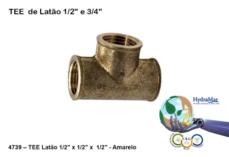TEE de Latão - 4739 - Imagem 2