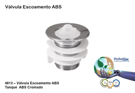 Válvula Escoamento Tanque ABS Cromado - 4813 - Imagem 2