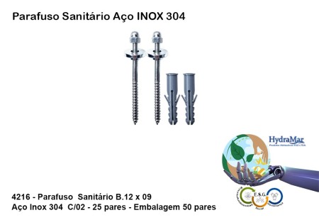 Parafuso Sanitário Aço INOX 304 - 4216 - Imagem 2